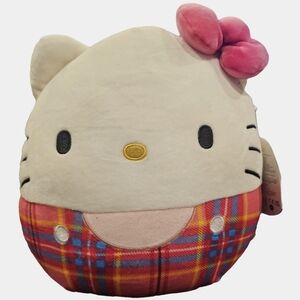 Squishmallows Kellytoy Hello Kitty Pink Plaid 12inch NWT